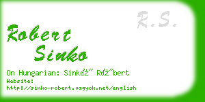 robert sinko business card